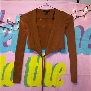 Woman’s Forever 21 Brown Cropped Cardigan